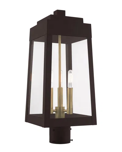 Livex Lighting Livex Oslo 3 Light Bronze Outdoor Post Top Lantern
