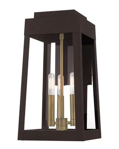 Livex Lighting Livex Oslo 3 Light Bronze Outdoor Wall Lantern