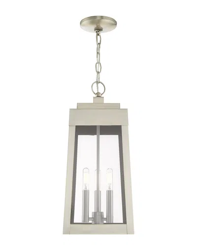 Livex Lighting Livex Oslo 3 Light Brushed Nickel Outdoor Pendant Lantern