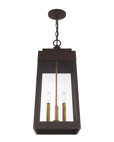 Livex Lighting Livex Oslo 3 Lt Bronze Outdoor Pendant Lantern