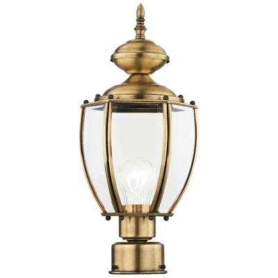 Livex Lighting Livex Outdoor Basics 16 1/2" Antique Brass Outdoor Post Mount Light