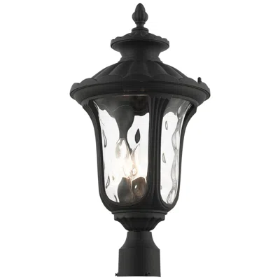 Livex Lighting Livex Oxford 22" High Textured Black Lantern Outdoor Post Light
