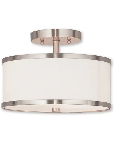 Livex Lighting Livex Park Ridge 2-light Brushed Nickel Ceiling Mount