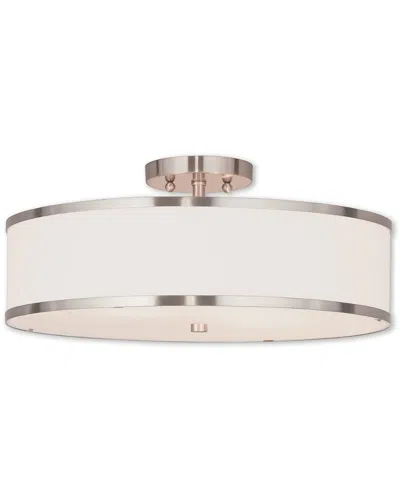 Livex Lighting Livex Park Ridge 3-light Brushed Nickel Ceiling Mount