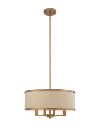 Livex Lighting Livex Park Ridge 4-light Antique Gold Leaf Chandelier