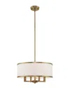 Livex Lighting Livex Park Ridge 4 Lt Antique Brass Pendant Chandelier