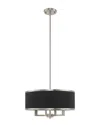 Livex Lighting Livex Park Ridge 4 Lt Brushed Nickel Pendant Chandelier