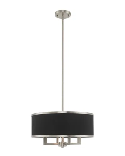 Livex Lighting Livex Park Ridge 4 Lt Brushed Nickel Pendant Chandelier