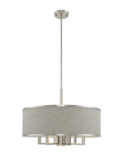 Livex Lighting Livex Park Ridge 7 Lt Brushed Nickel Pendant Chandelier