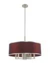 Livex Lighting Livex Park Ridge 7 Lt Brushed Nickel Pendant Chandelier