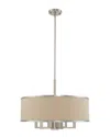 Livex Lighting Livex Park Ridge 7 Lt Brushed Nickel Pendant Chandelier