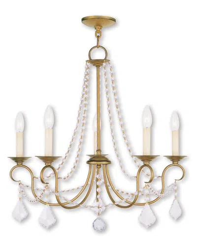 Livex Lighting Livex Pennington 5-light Antique Gold Leaf Chandelier