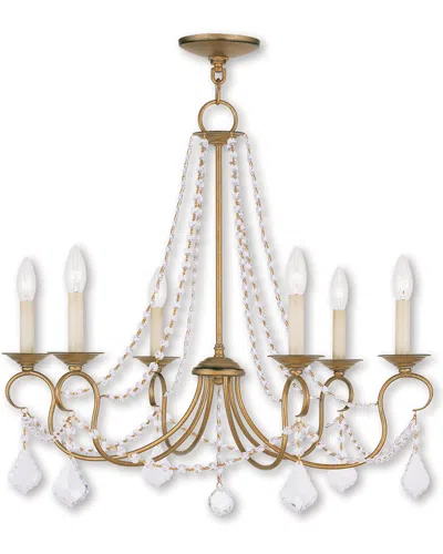 Livex Lighting Livex Pennington 6-light Antique Gold Leaf Chandelier