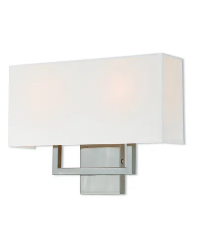 Livex Lighting Livex Pierson 2 Lt Bn Ada Wall Sconce In Silver