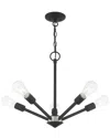 Livex Lighting Livex Prague 5 Lt Black Chandelier