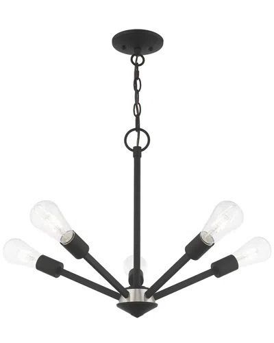 Livex Lighting Livex Prague 5 Lt Black Chandelier