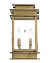 Livex Lighting Livex Princeton 2-light Ab Outdoor Wall Lantern In Gold