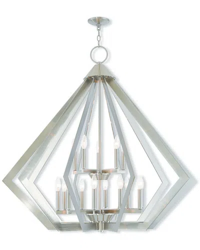 Livex Lighting Livex Prism 15 Light Bn Foyer Chandelier In Silver