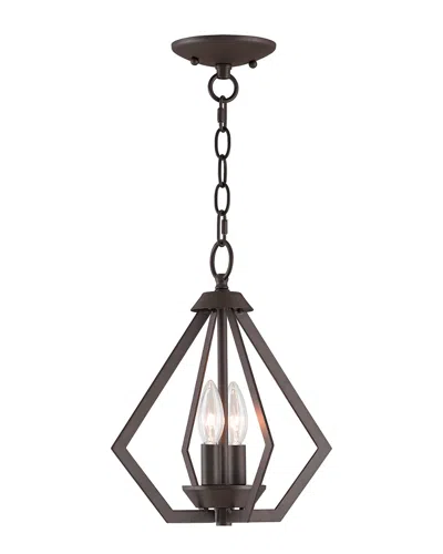 LIVEX LIGHTING LIVEX PRISM 2-LIGHT BZ MINI CHANDELIER/CEILING MOUNT