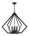 Livex Lighting Livex Prism 6 Light Bz Chandelier In Brown