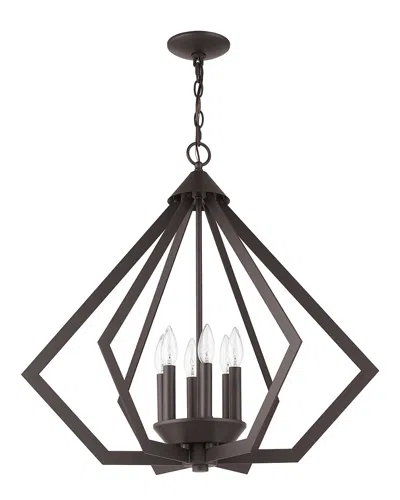 Livex Lighting Livex Prism 6 Light Bz Chandelier In Brown