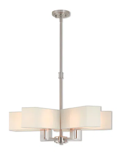 Livex Lighting Livex Rubix 5 Light Bn Chandelier In Metallic