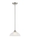 Livex Lighting Livex Somerset 1-light Brushed Nickel Pendant In Silver