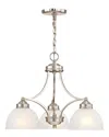 Livex Lighting Livex Somerset 3-light Brushed Nickel Chandelier In White