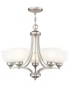 Livex Lighting Livex Somerset 5-light Brushed Nickel Chandelier In Multi