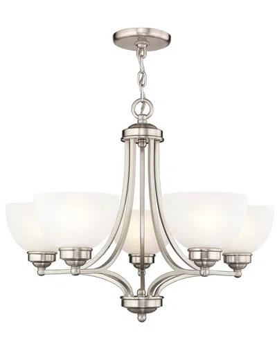 Livex Lighting Livex Somerset 5-light Brushed Nickel Chandelier In Multi