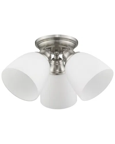 Livex Lighting Livex Somerville 3-light Brushed Nickel Ceiling Mount