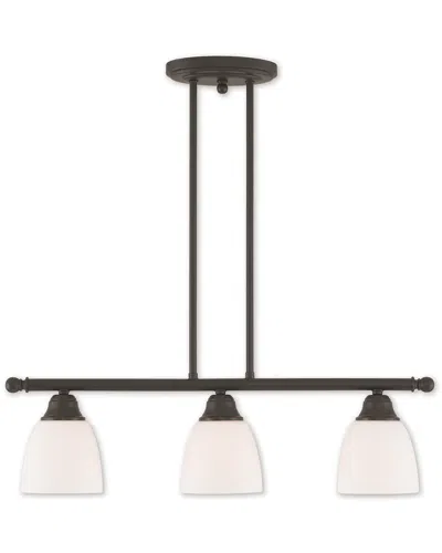 Livex Lighting Livex Somerville 3-light Bronze Linear Chandelier In Black