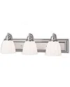 Livex Lighting Livex Springfield 3-light Polished Chrome Bath-light In White