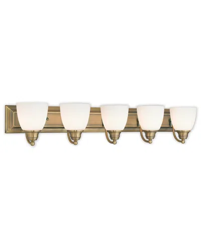 Livex Lighting Livex Springfield 5-light Antique Brass Bath-light