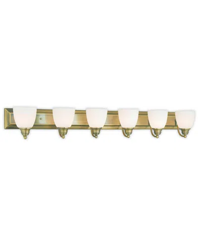 Livex Lighting Livex Springfield 6-light Antique Brass Bath-light