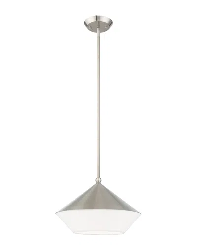 Livex Lighting Livex Stockholm 1 Lt Brushed Nickel Mini Pendant In Gray