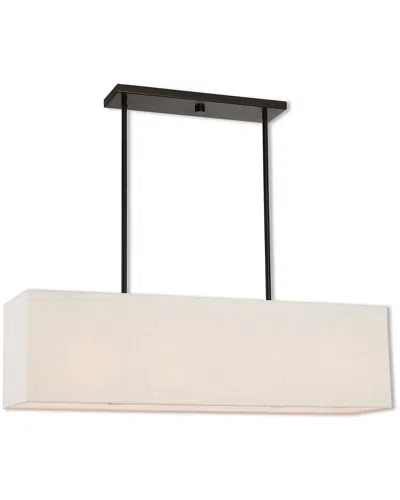 Livex Lighting Livex Summit 4 Light Ebz Linear Chandelier In White