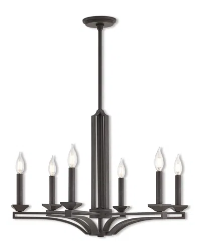 Livex Lighting Livex Trumbull 6 Light Bz Chandelier In Black