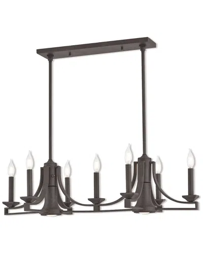 LIVEX LIGHTING LIVEX TRUMBULL 9 LIGHT BZ LINEAR CHANDELIER