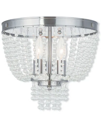 Livex Lighting Livex Valentina 3-light Brushed Nickel Ceiling Mount