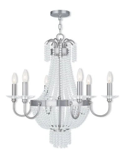 Livex Lighting Livex Valentina 6-light Brushed Nickel Chandelier