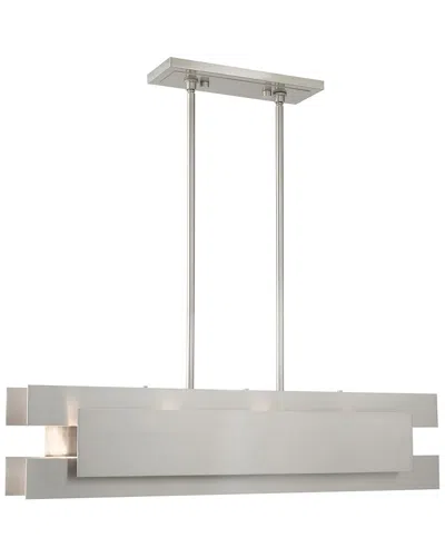 Livex Lighting Livex Varick 4 Light Brushed Nickel Linear Chandelier