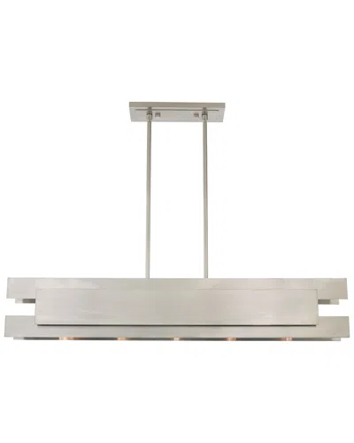 Livex Lighting Livex Varick 5 Light Brushed Nickel Linear Chandelier