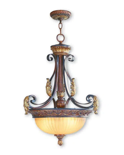 LIVEX LIGHTING LIVEX VILLA VERONA 3-LIGHT VBZ INVERTED PENDANT