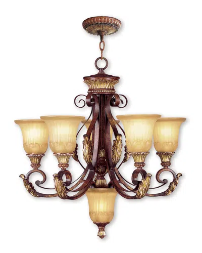 Livex Lighting Livex Villa Verona 6-light Vbz Chandelier In Brown