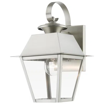 Livex Lighting Livex Wentworth 12 1/2"h Brushed Nickel Outdoor Wall Light
