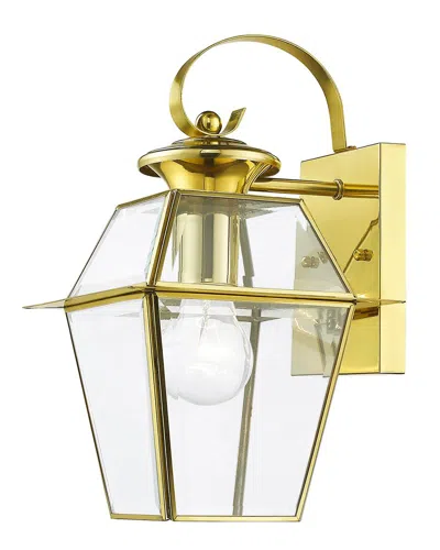 Livex Lighting Livex Westover 1-light Pb Outdoor Wall Lantern In Gold