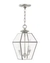 Livex Lighting Livex Westover 2-light Bn Outdoor Chain-hang Lantern In Gray