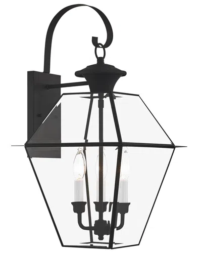 Livex Lighting Livex Westover 3-light Black Outdoor Wall Lantern