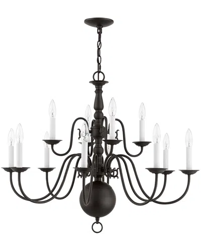 Livex Lighting Livex Williamsburgh 12-light Bronze Chandelier